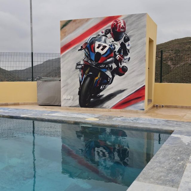 Asi se acierta con el regalo de cumpleaños 100%
Disfrutalo Maky
Lo he plasmado disfrutando de su BMW s1000rr @bmwmotorradesp @bmw @bmwespana @bmwmmotorsport #bmws1000ʀʀ #muralmoto #motobmw
