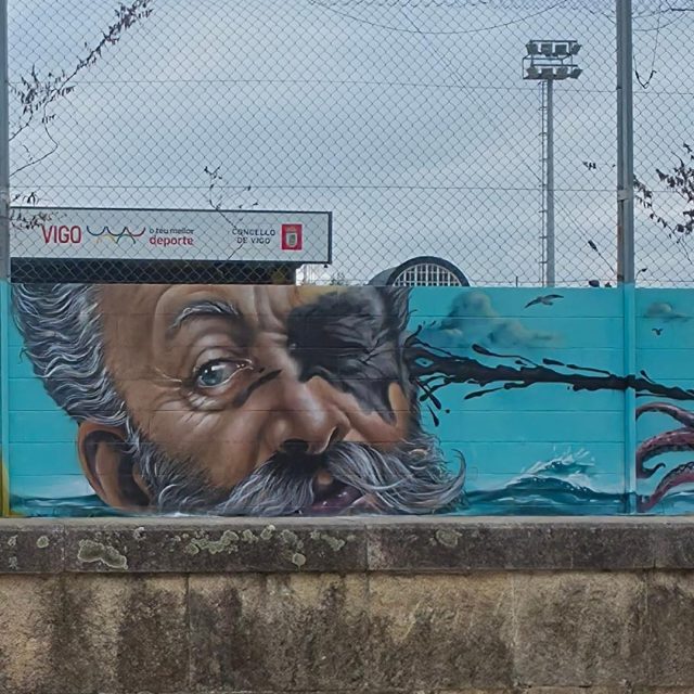Con los jamios @amek_uno @chephoner @dudi_villanueva @tremzeroner @nauni69 @hide_two @holacafre disfrutando de la parada de la @liganacionaldegraffiti ,en Bouzas ,( Vigo) se pasó de escándalo, gracias a @siitamen por el trato!!
