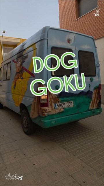 Asi quedo la furgoneta de Goku, mi vecino canino que hace poco nos dejos, espero que os guste,
