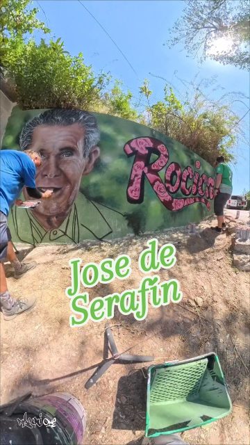 Jose de Serafín y Rocica
Mi abuelo materno y mi abuela materna eran de Mecina Alfahar,  la suerte de disfrutar de ellos,lo mejor fue recibir, mucho cariño y muchos valores, los veranos en el pueblo eran  lo mejor para disfrutar de una infancia rodeado  de familia, naturaleza,  tranquilidad ... asi que para @tagcluster y para mí fue un placer disfrutar de los abuelos y poder recordarlos con este mural, espero que os guste!!
